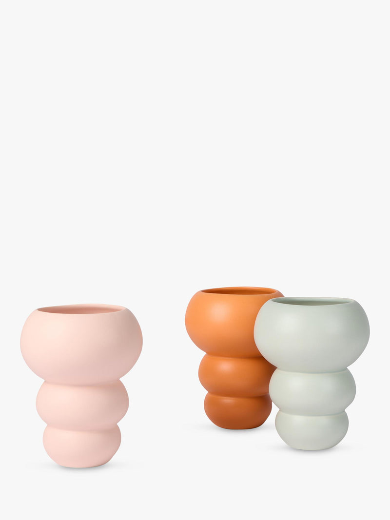Conran Shop Stacked Spheres earthenware vase mint, imported from the UK