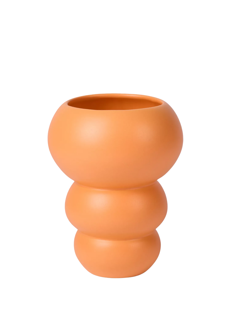 The Conran Shop orange stacked spheres earthenware vase H18.5cm, UK version