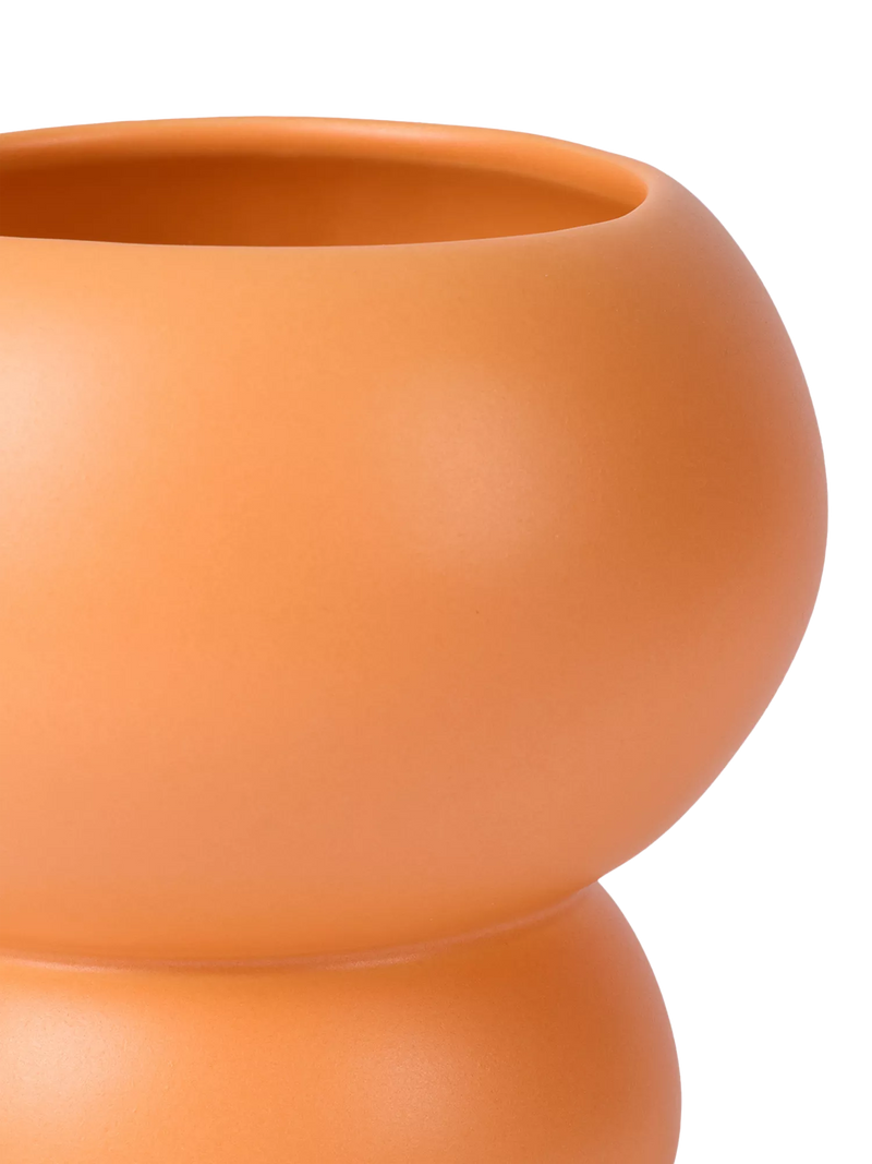 The Conran Shop orange stacked spheres earthenware vase H18.5cm, UK version