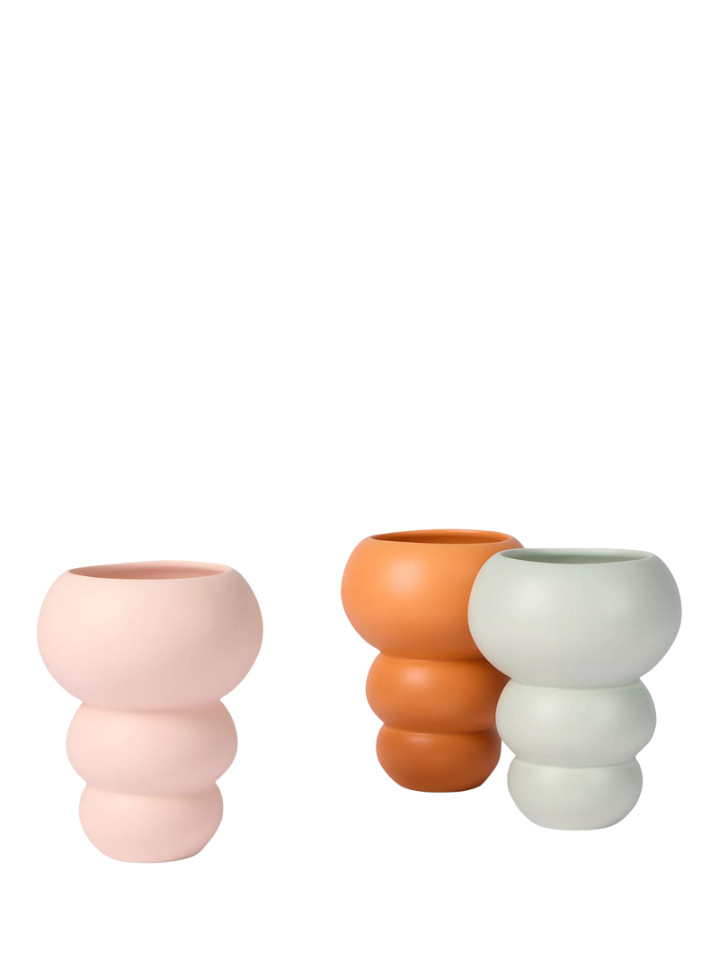 The Conran Shop orange stacked spheres earthenware vase H18.5cm, UK version