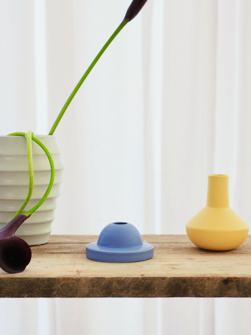 The Conran Shop Sunset Blue earthenware vase H6.5cm - British product