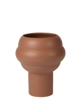 John Lewis The Conran Shop Tree Earthenware Vase, Cocoa, 19.5cm- Buy online at McGrocer