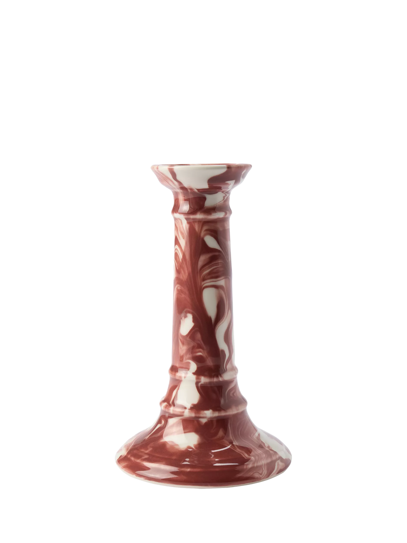 The Conran Shop Wardour candlestick burgundy earthenware, UK version