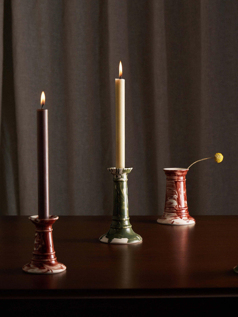 The Conran Shop Wardour earthenware candlestick green, UK version
