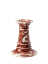John Lewis The Conran Shop Wardour Earthenware Stub Candlestick Burgundy 11cm x 8.9cm- Buy online at McGrocer