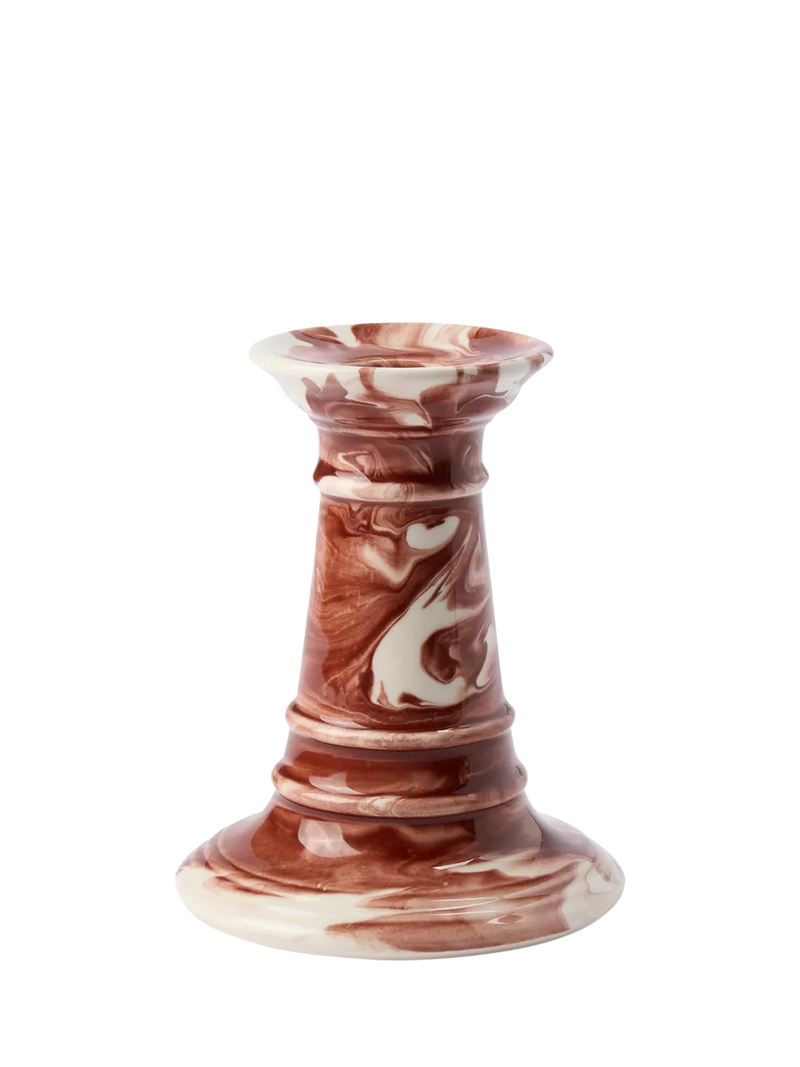 The Conran Shop earthenware candlestick burgundy (British brand)