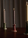 The Conran Shop earthenware candlestick burgundy (British brand)