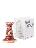 The Conran Shop earthenware candlestick burgundy (British brand)
