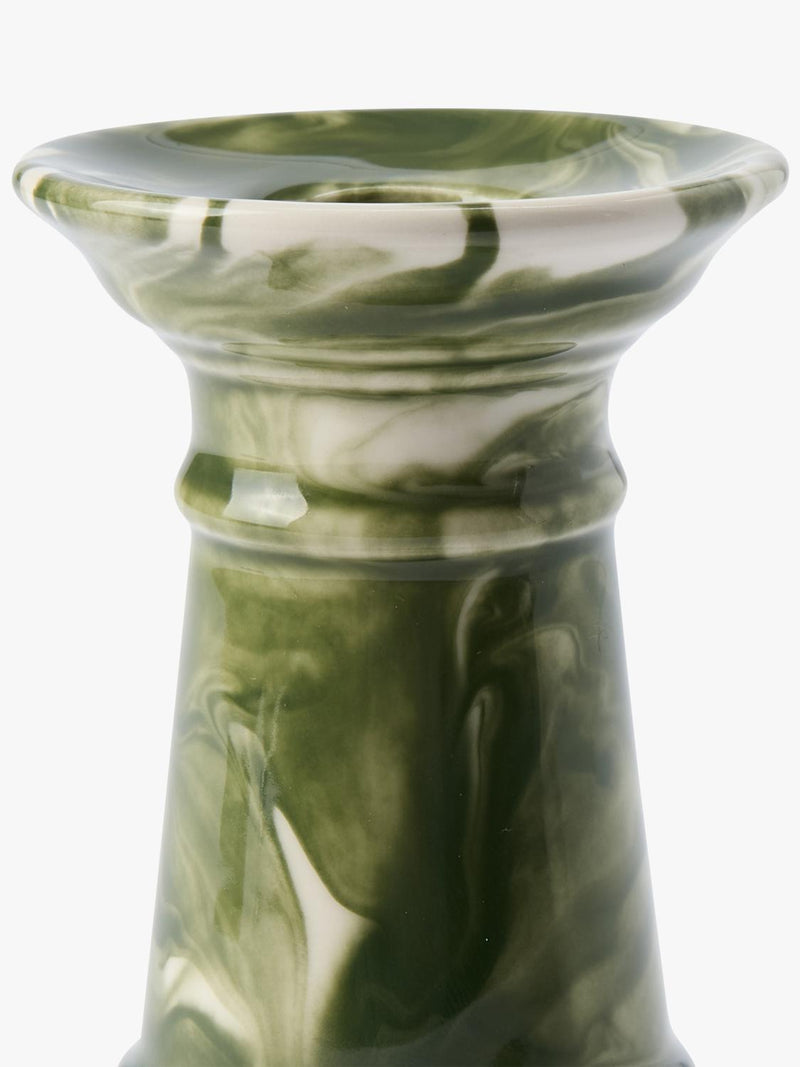 The Conran Shop green earthenware candlestick H11cm - British brand