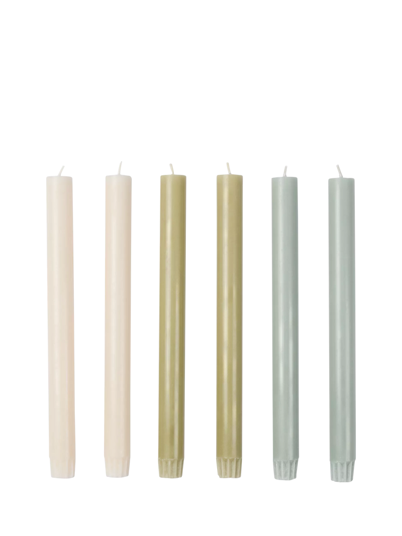 Conran Shop candles pack of six greens - British product