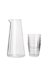 John Lewis The Conran Shop Fade Glass Carafe & 4 Tumbler Set, Clear- Buy online at McGrocer