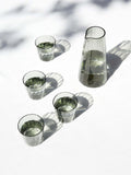 Conran Shop Fade glass carafe and 4 tumblers smoke, imported from the UK
