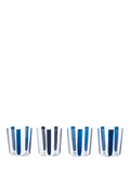 Conran Shop Nova Stripe crystal tumblers navy - British product