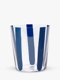 Conran Shop Nova Stripe crystal tumblers navy - British product