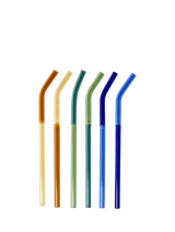 John Lewis The Conran Shop Santorini Reusable Angled Glass Cocktail Straws Multi Set of 6- Buy online at McGrocer