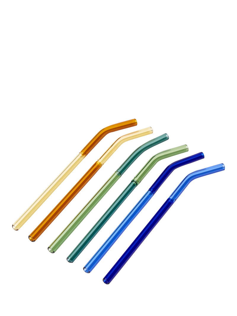 The Conran Shop cocktail straws set of 6 multi coloured (British brand)