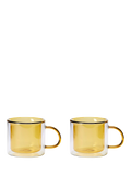 The Conran Shop yellow borosilicate glass mug set 235ml, UK version
