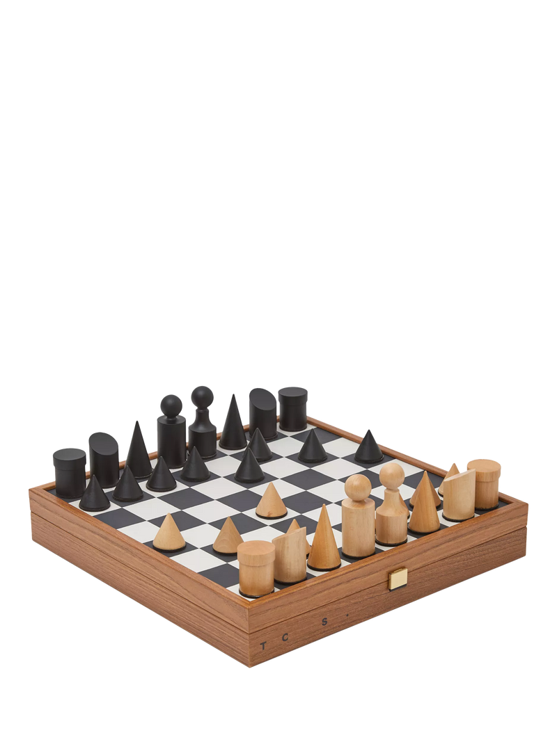 Conran Shop Milos wooden chess set black white - British product