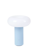 John Lewis The Conran Shop Torus Rechargeable Portable Table Lamp, Powder Blue- Buy online at McGrocer