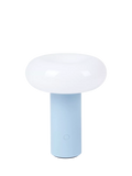 The Conran Shop Torus rechargeable portable table lamp powder blue, imported from the UK