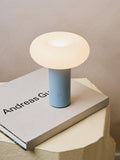 The Conran Shop Torus rechargeable portable table lamp powder blue, imported from the UK