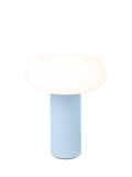 The Conran Shop Torus rechargeable portable table lamp powder blue, imported from the UK