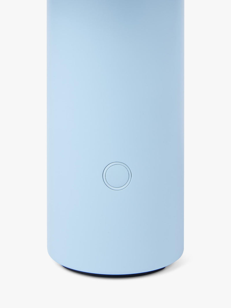 The Conran Shop Torus rechargeable portable table lamp powder blue, imported from the UK