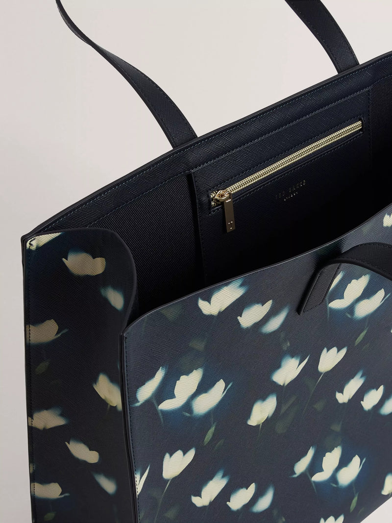Ted Baker printed tote bag navy, UK version