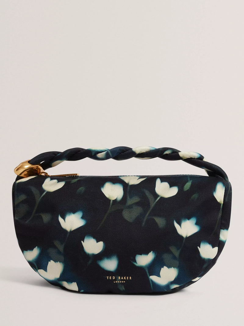 Ted Baker Isli Navy Satin Hobo Grab Bag (British brand)