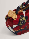 Ted Baker satin hobo bag in red with floral pattern (British brand)