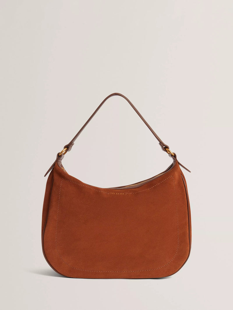 Ted Baker Samiyra brown suede hobo bag imported from the UK