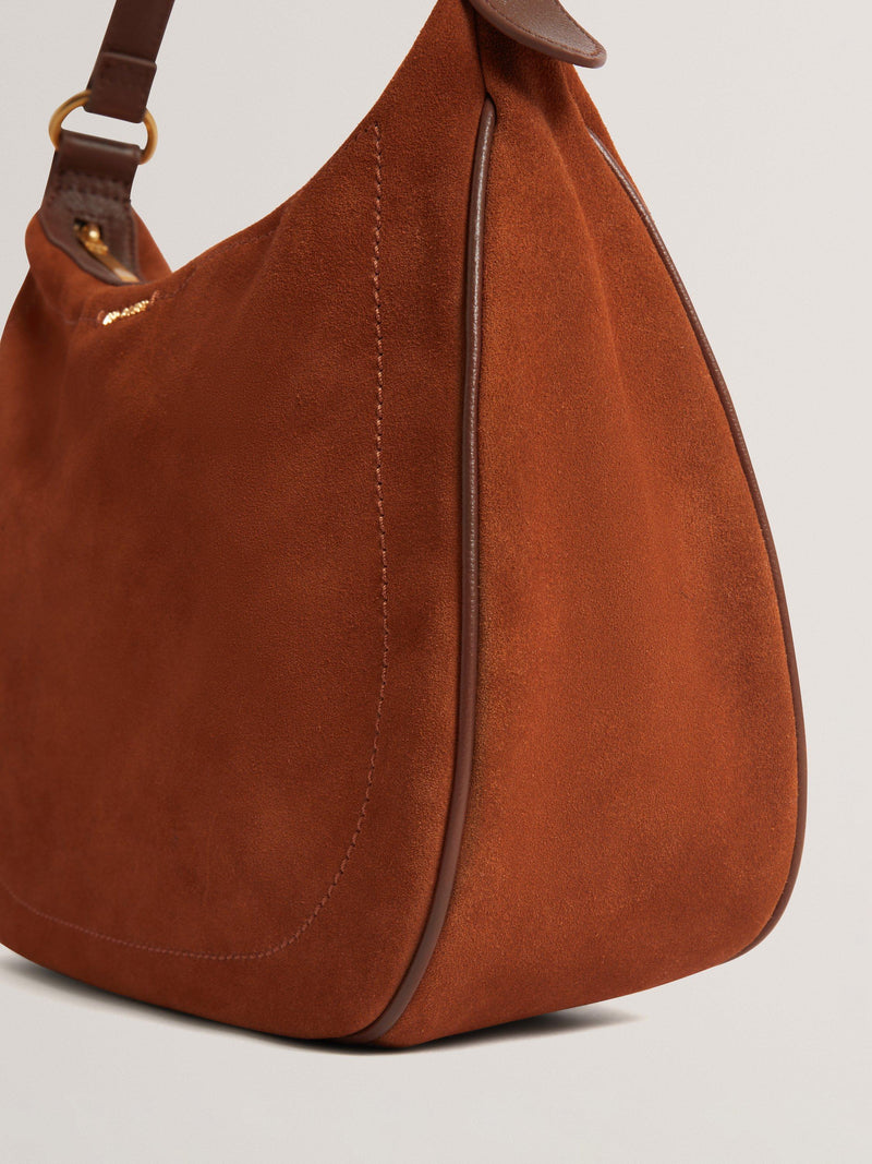 Ted Baker Samiyra brown suede hobo bag imported from the UK