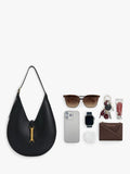 CHARLES & KEITH Cesia Hobo Bag in black, imported from the UK