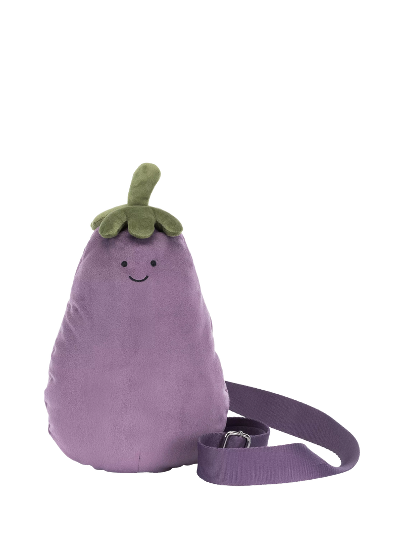 Jellycat Amuseables Aubergine Bum Bag plush fanny pack, UK version
