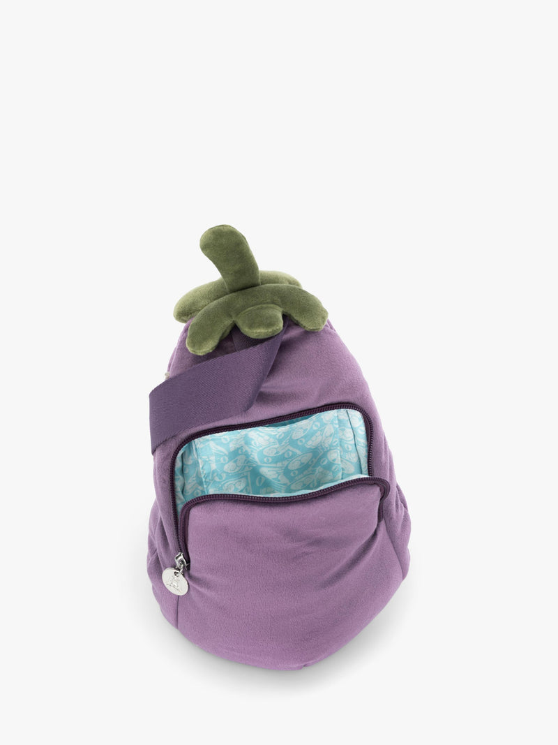 Jellycat Amuseables Aubergine Bum Bag plush fanny pack, UK version