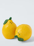 John Lewis lemon stoneware salt and pepper shakers yellow (British brand)