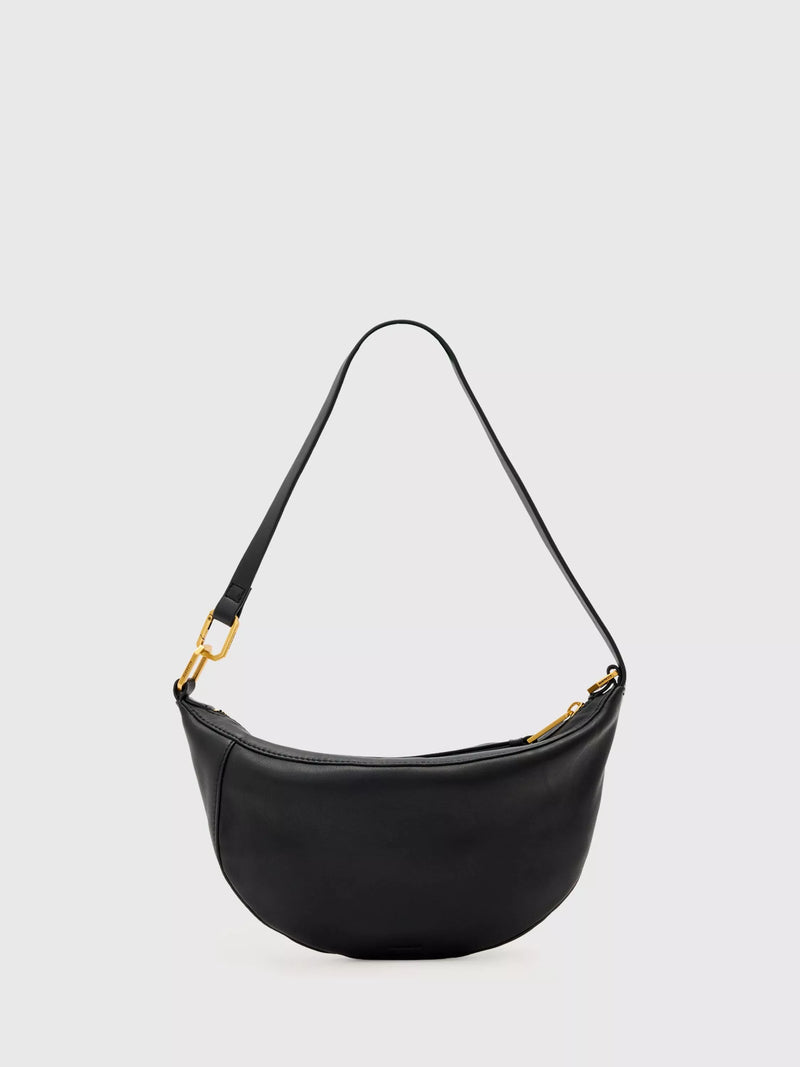AllSaints Luna Micro Leather Shoulder Bag, imported from the UK