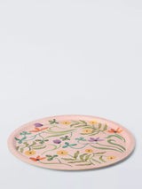 John Lewis John Lewis x Anine Cecilie Iversen Floral Print Round Tray Pink/Multi 38cm- Buy online at McGrocer