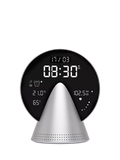 Lexon Conic digital alarm clock glacier aluminium (British brand)