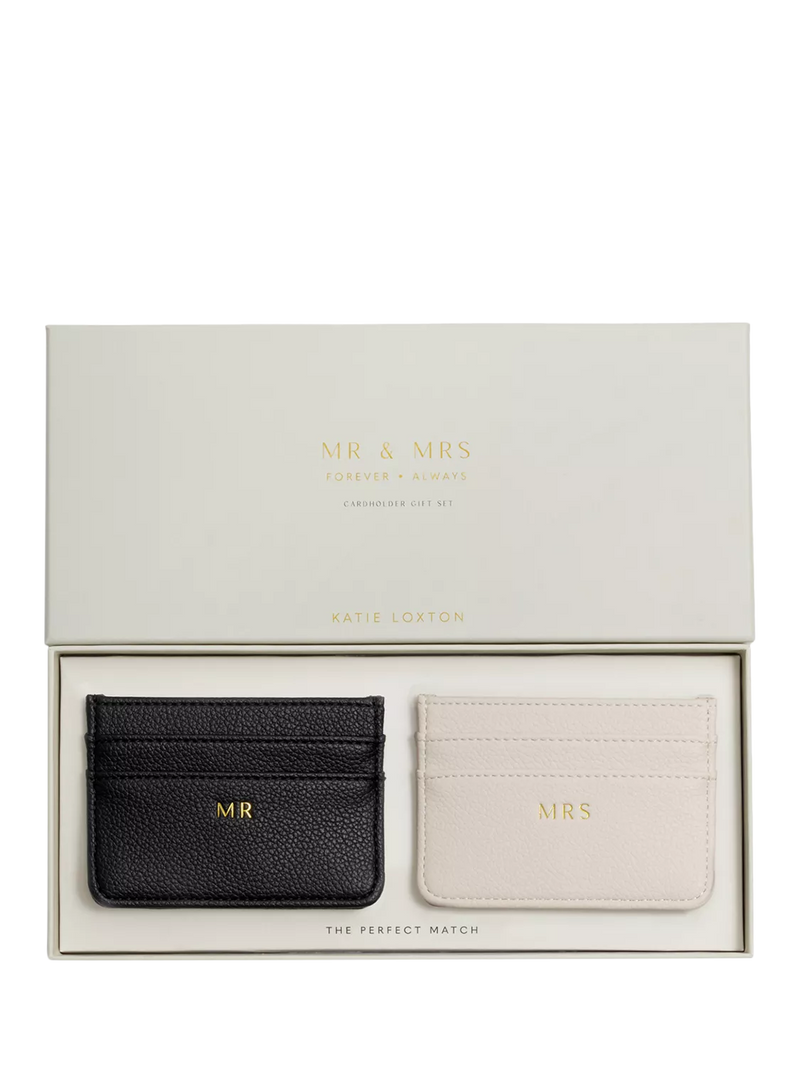 Katie Loxton Mr & Mrs card holder gift set, British brand