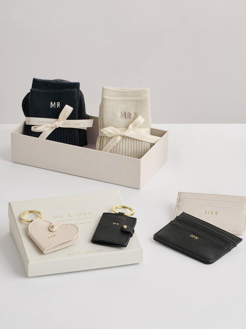 Katie Loxton Mr & Mrs photo keyring set (British brand)