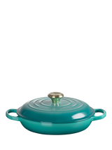 John Lewis Cast Iron Shallow Casserole Dish in Volcanic Finish- Buy online at McGrocer