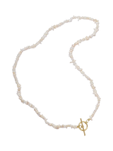 John Lewis Daisy London Daisy x Polly Newman Pearl T-Bar Necklace Yellow Gold- Buy online at McGrocer
