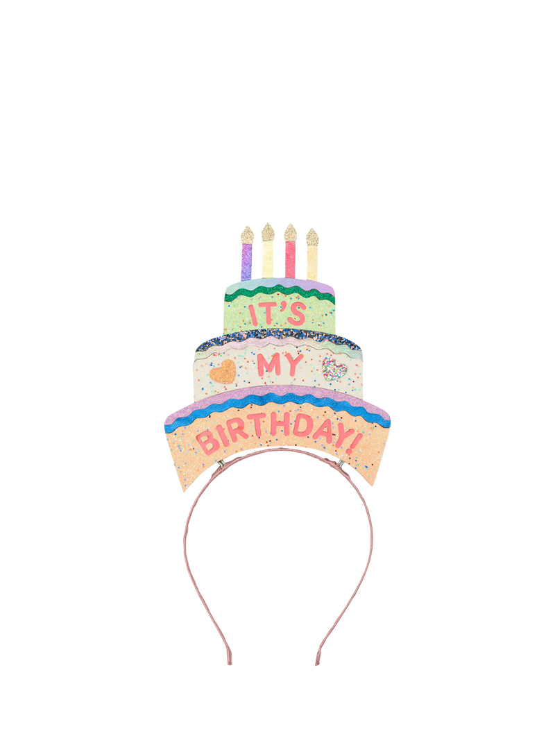 Mimi & Lula sparkly birthday cake headband for kids (British brand)