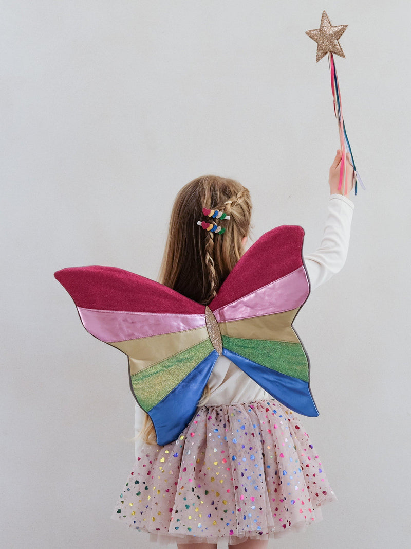 Mimi & Lula kids rainbow wings costume accessory - British product