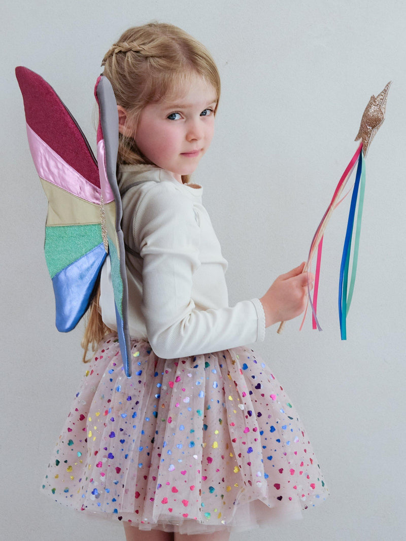 Mimi & Lula kids rainbow wings costume accessory - British product