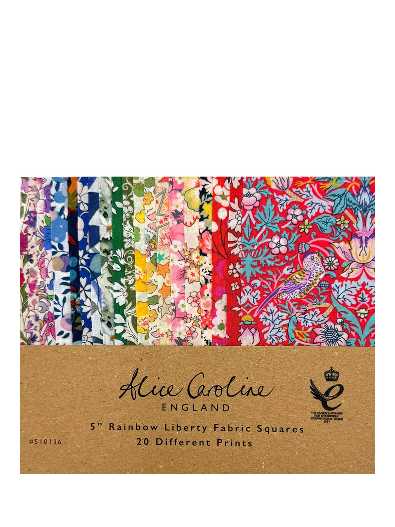 Alice Caroline Liberty Tana Lawn charm squares fabric pack of 20, UK version