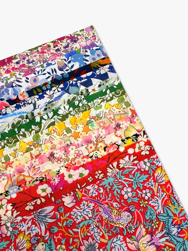 Alice Caroline Liberty Tana Lawn charm squares fabric pack of 20, UK version