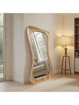 John Lewis Yearn Alba Oak Wood Full-Length Leaner/Wall Mirror, Natural, 190 x 90cm- Buy online at McGrocer