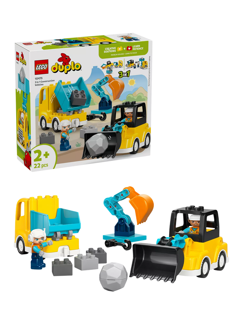 LEGO DUPLO construction vehicles 3-in-1 22 pieces - British product